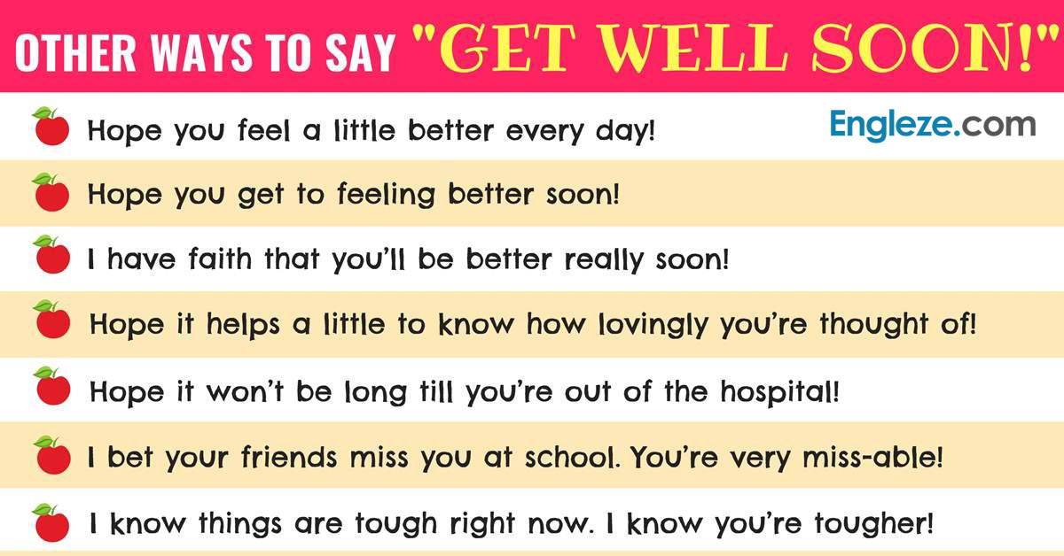 33 Useful Get Well Soon Messages with Images