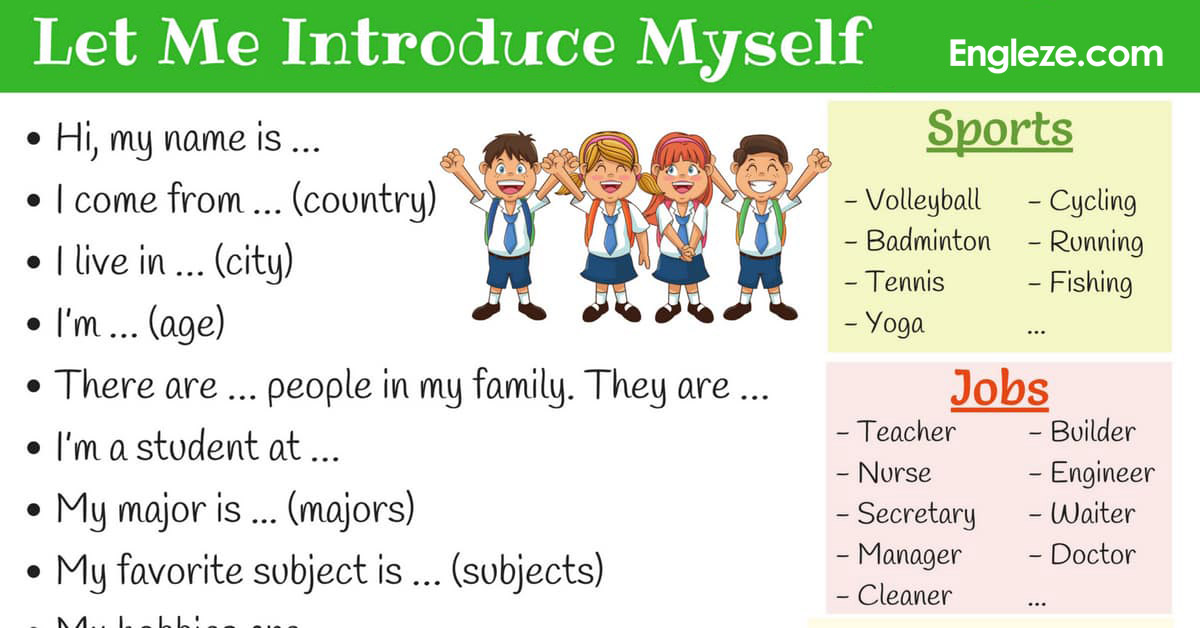 simple introduction in english