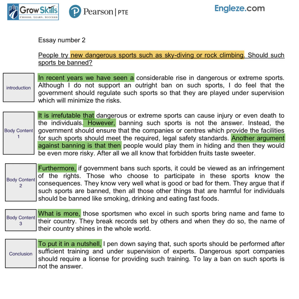 dangerous activities essay