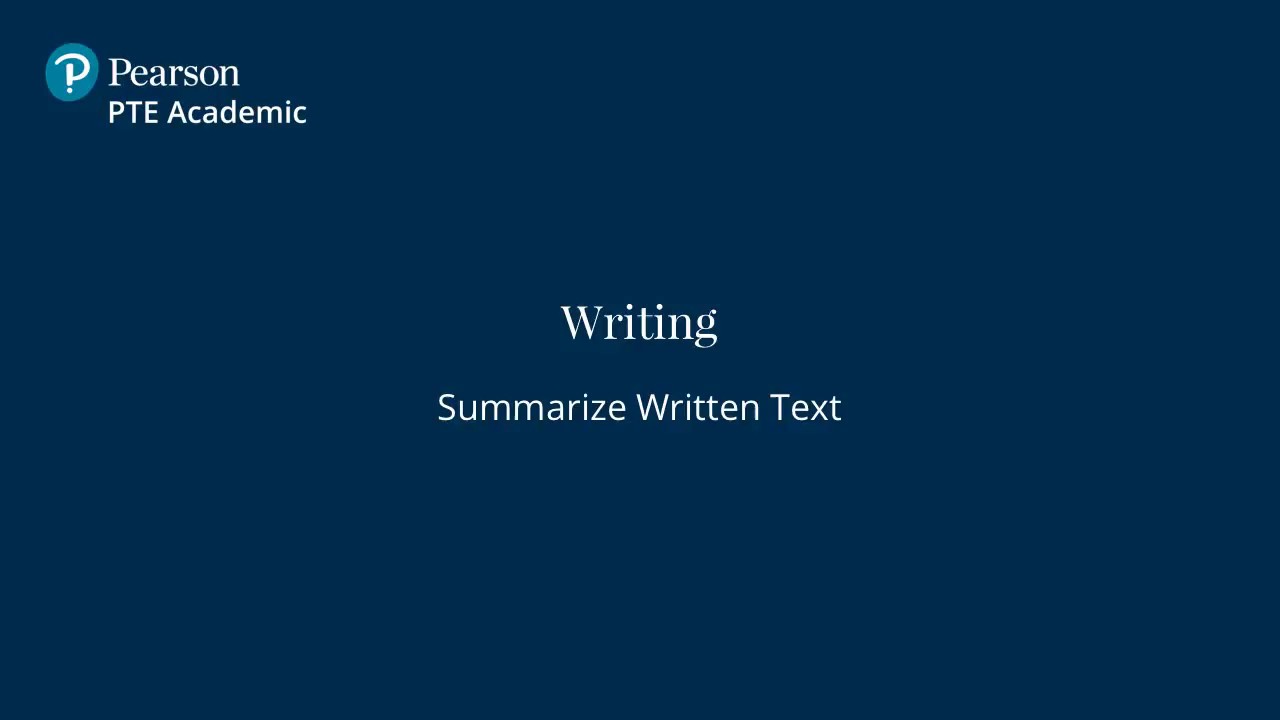PTE – Writing – 20 Summarize Written Text questions
